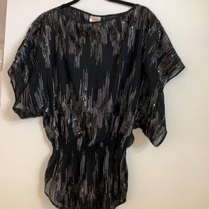 Parker Black Sequin Top